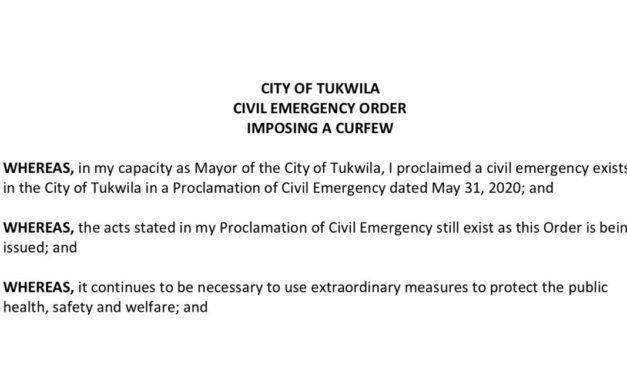 Due to recent looting, City of Tukwila issues Emergency Order Monday