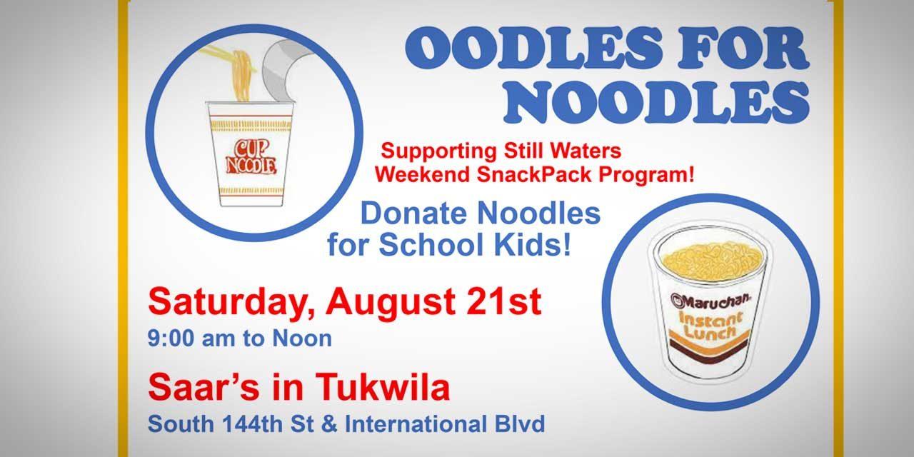 Support Still Waters Weekend SnackPack Program at ‘Oodles for Noodles’ this Saturday