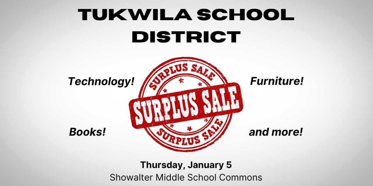 Tukwila School District holding Surplus Sale this Thursday, Jan. 5