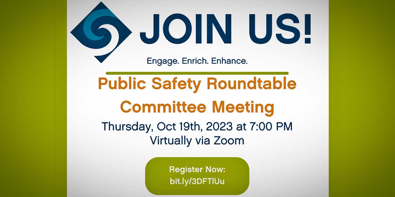 Seattle Southside Chamber’s Public Safety Roundtable will be Thursday night, Oct. 19