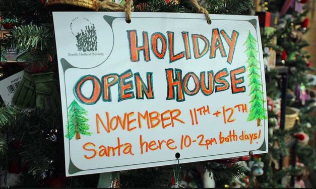 SAVE THE DATE: Holiday Splendor and Specials at Zenith Holland Gift Shop Open House weekend of Nov. 11 & 12