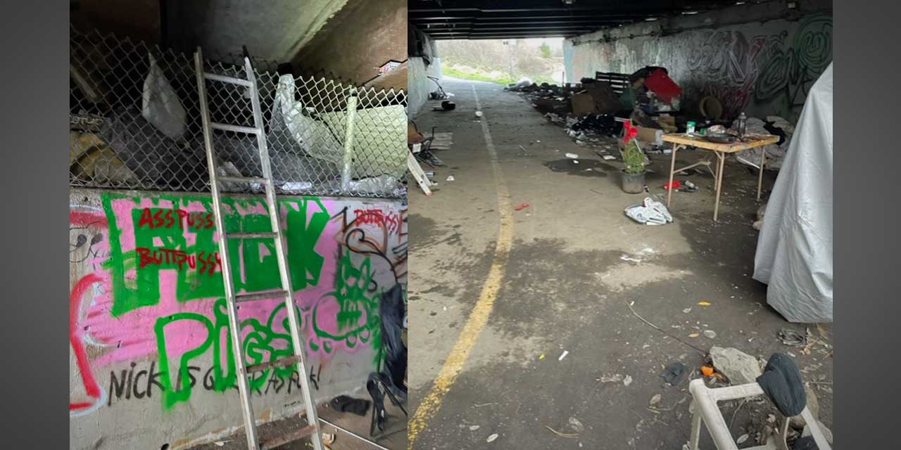 Tukwila’s Community Police Team cleans up encampment under S. 180th overpass