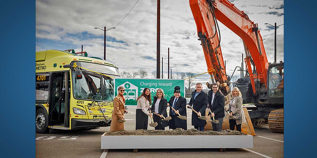 King County Metro breaks ground in Tukwila on new electric charging station for buses