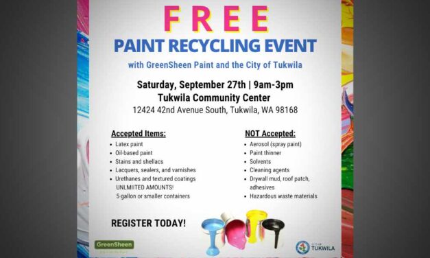 REMINDER: Free paint recycling event set for this Saturday, Sept. 27