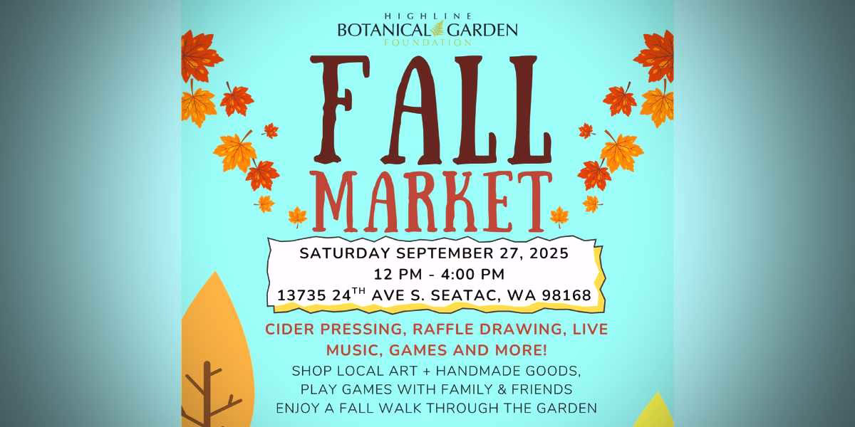 Highline SeaTac Botanical Garden to host free Fall Market on Saturday, Sept. 27