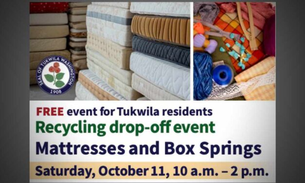 Tukwila to host free mattress and box spring recycling on Saturday, Oct. 11