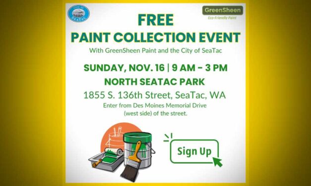 Free paint collection event coming to North SeaTac Park on Sunday, Nov. 16