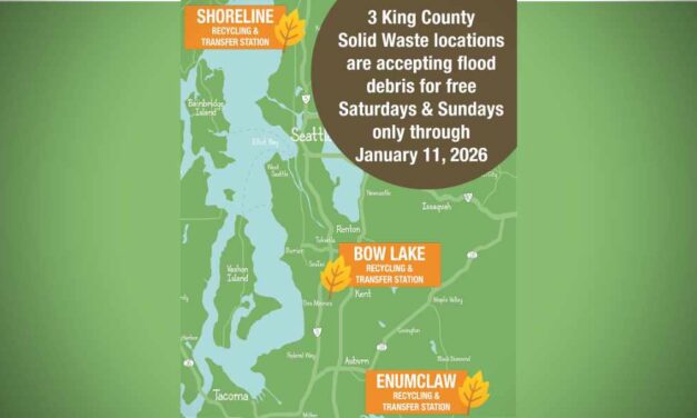 King County offering free weekend flood debris drop off at three transfer stations through Jan. 11