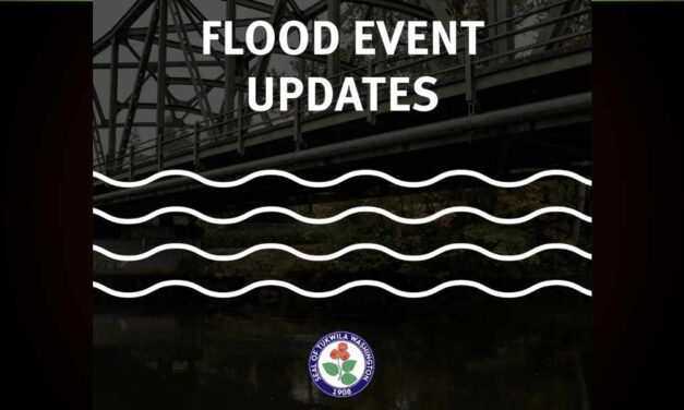 FLOODING UPDATE from the City of Tukwila for Wednesday, Dec. 17