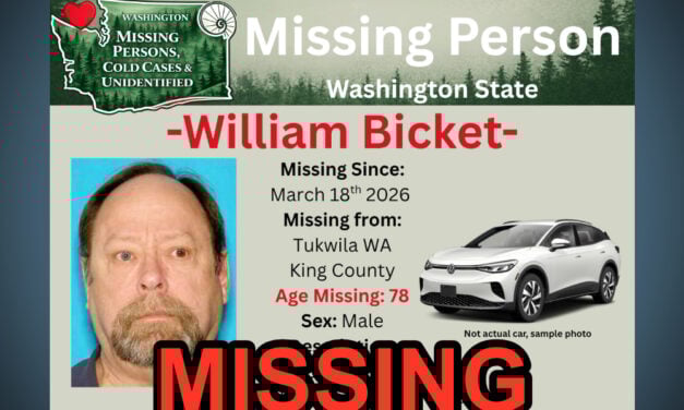 Have you seen William? Tukwila Police seek help finding missing 78-year-old last seen Mar. 18