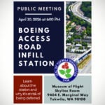 Residents invited to April 30 meeting on Boeing Access Road station project at risk of delay