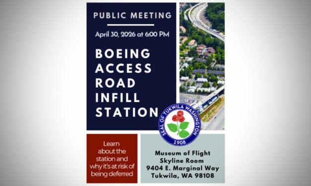 Residents invited to April 30 meeting on Boeing Access Road station project at risk of delay