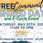 REMINDER: Free Shred Day and E-Cycle Event returning to Burien this Saturday, May 30