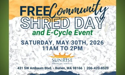 REMINDER: Free Shred Day and E-Cycle Event returning to Burien this Saturday, May 30