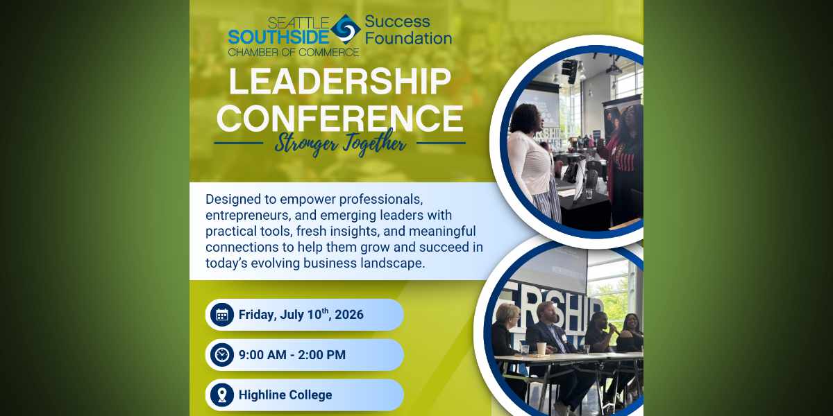 Seattle Southside Chamber seeking sponsors for Southside Leadership Conference on Friday, July 10