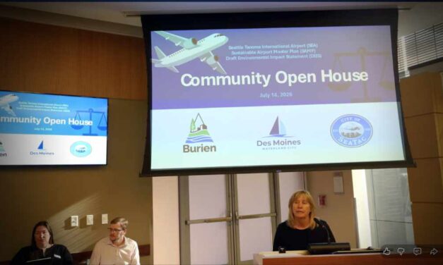 VIDEO: Three South King County cities challenge Port’s airport expansion impacts at July 14 open house