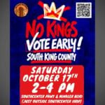 ‘No Kings: Vote Early’ rally planned outside Southcenter IHOP in Tukwila this Saturday, Oct 17