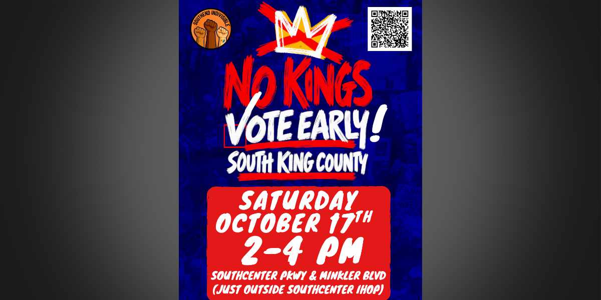 ‘No Kings: Vote Early’ rally planned outside Southcenter IHOP in Tukwila this Saturday, Oct 17