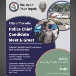 Tukwila residents invited to meet five police chief candidates on Saturday, Oct. 10